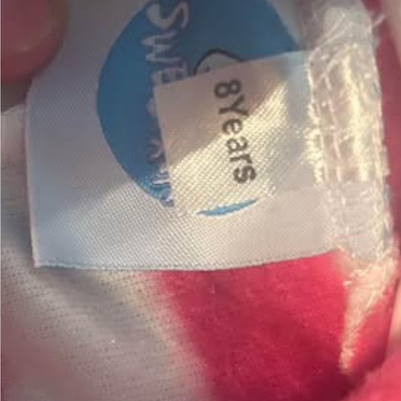 Pink and White Striped Kids Cheshire Cat Alice in Wonderland costume ONE PIECE - Picture 2 of 3